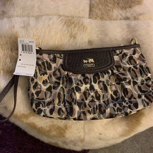 Coach animal print wristlet